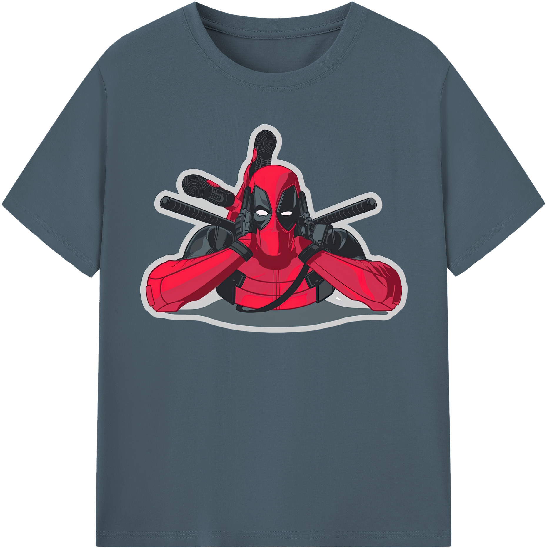 （画像用） Deadpool デッドプール 綿100％半袖Tシャツ（フロントプリント）